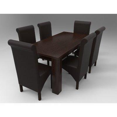 amon-deluxe-series-6-seater-dining-set-dark-brown-30418360468 HomeOfficeGarden Home Office Garden | HOG-HomeOfficeGarden | HOG