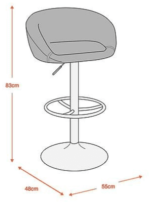 Apollo Upholstered Black Gas Lift Bar Stool Home Office Garden | HOG-HomeOfficeGarden | online marketplace