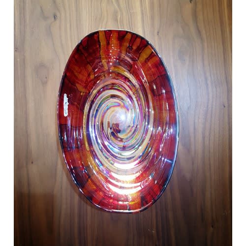 Artistic Accents Glass Decorative Oval Bowl Home Office Garden | HOG-HomeOfficeGarden | online marketplace
