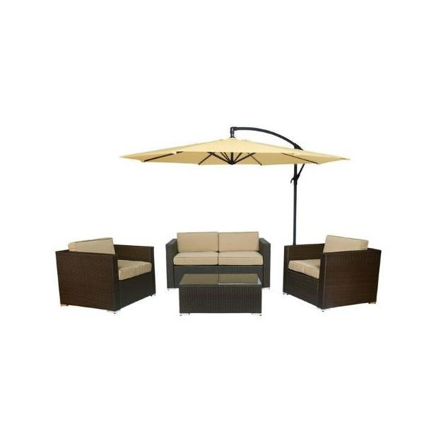 Bahia Garden Rattan Sofa Set with Parasol Home Office Garden | HOG-HomeOfficeGarden | online marketplace