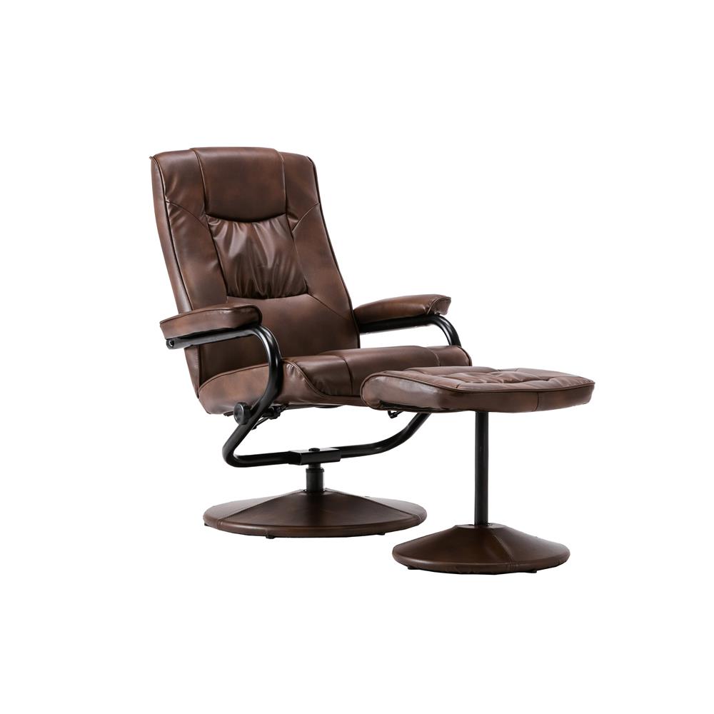 Birlea Memphis Swivel Chair & Footstool: Tan