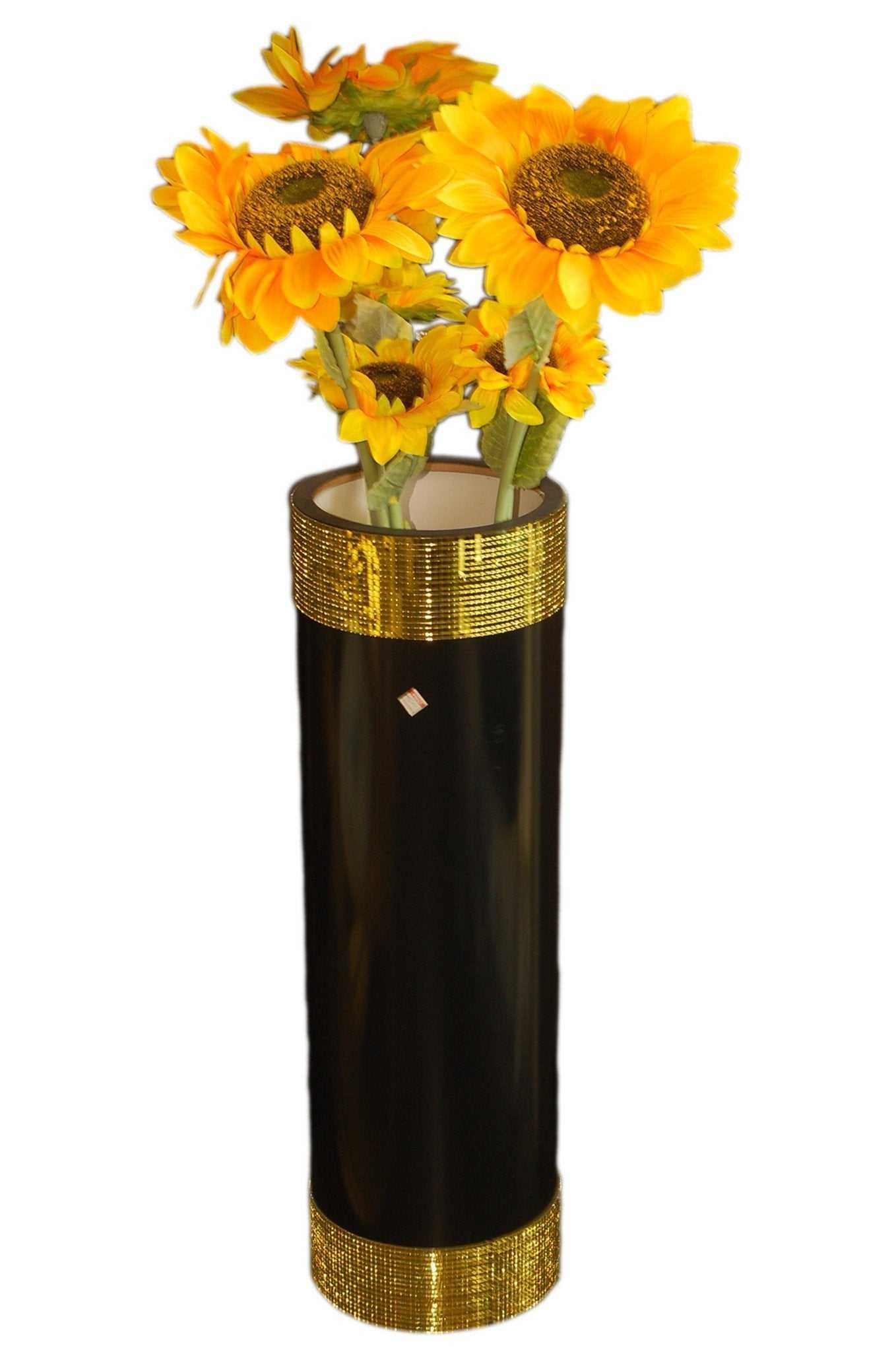 Black and Gold Flower Vase