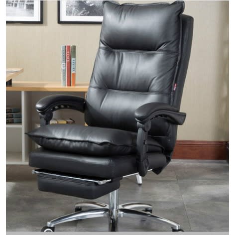 Black Leather Recliner Chair-FF
