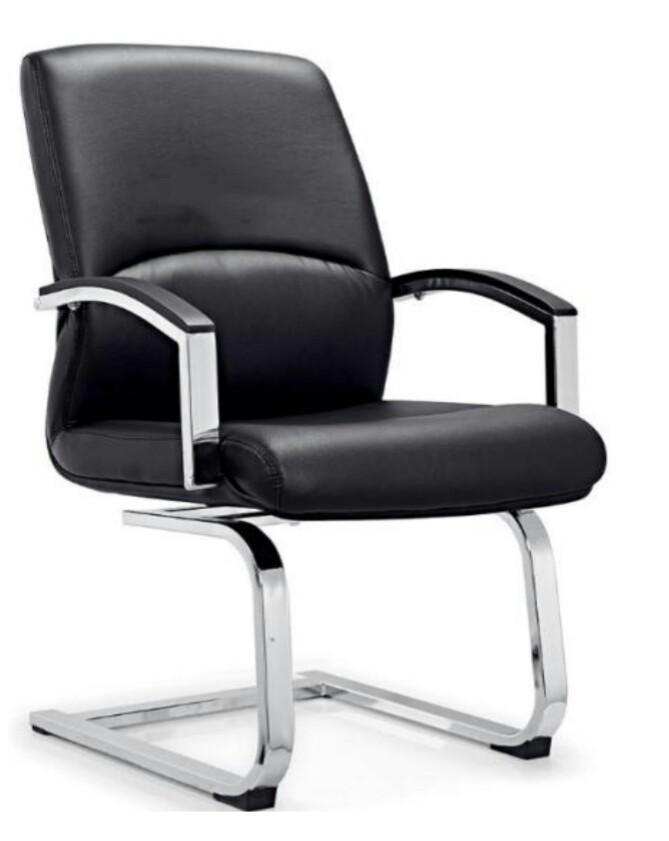 Black Leather Visitors Chair
