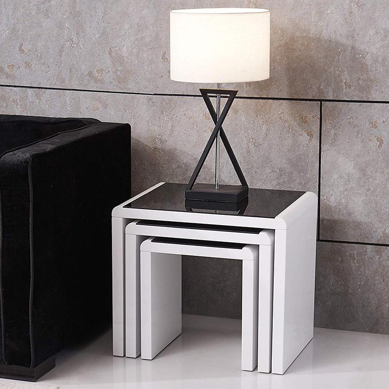 Black & White Nest Stool Home Office Garden | HOG-HomeOfficeGarden | online marketplace
