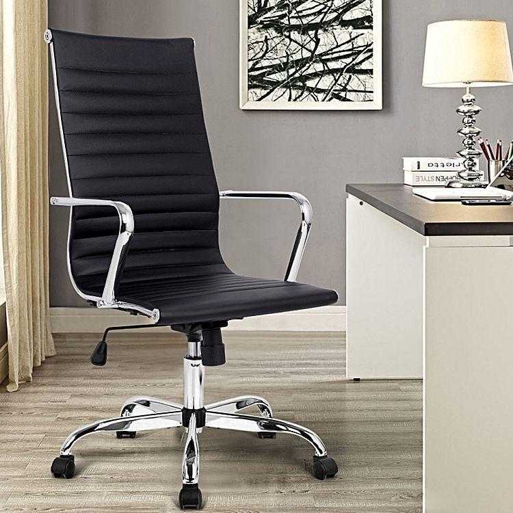 Blaze Black & Chrome High Back Alase Office Alaga-LK248A
