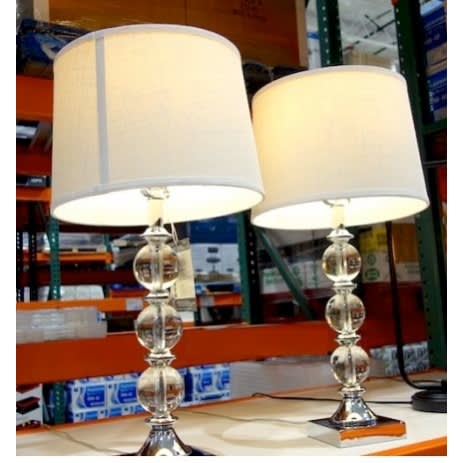 Bridgeport Design Set Of 2 Crystal Table Lamps