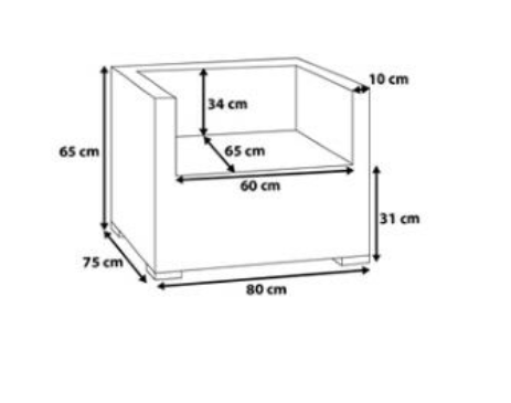 Brown Single Seater Rattan Sofa Set