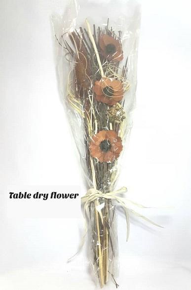 Brown Table Dry Flowers