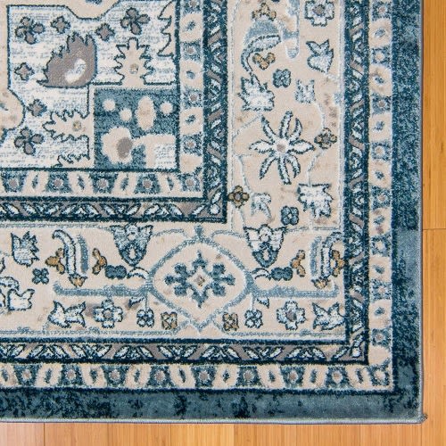 Centenno Collection Runner Herez Blue - 24in x 96in