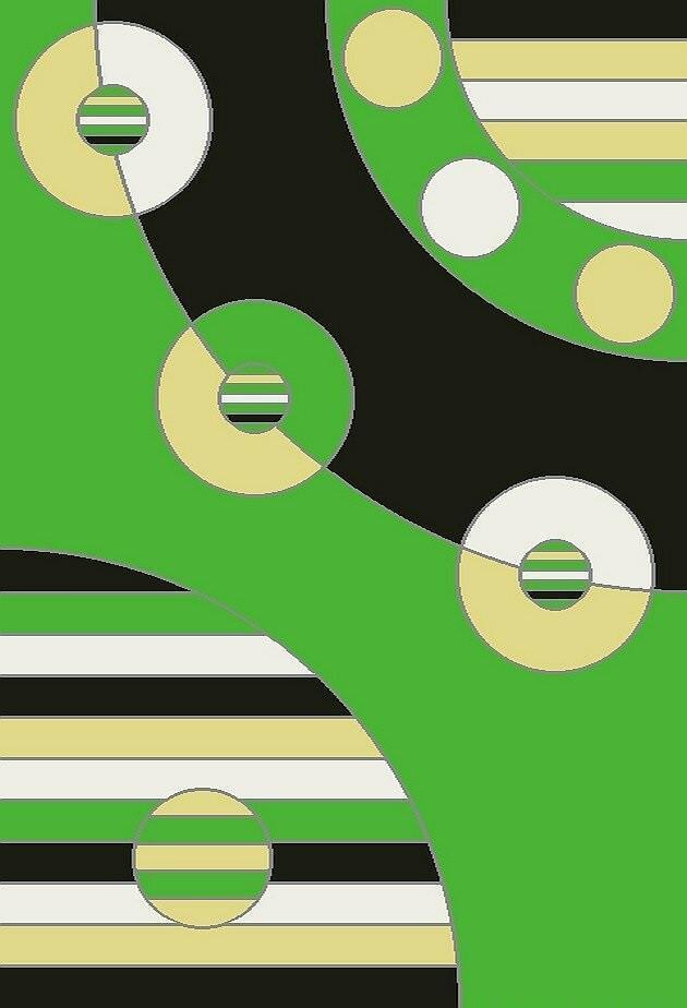 Rug Center - 84081 Green Aafreen Series