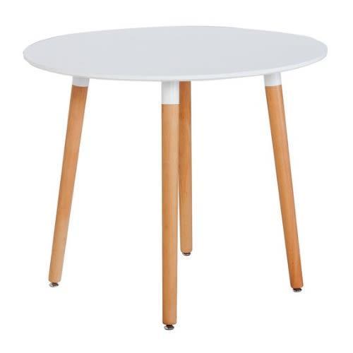 Charlie Round 4 Seat Dining Table- White