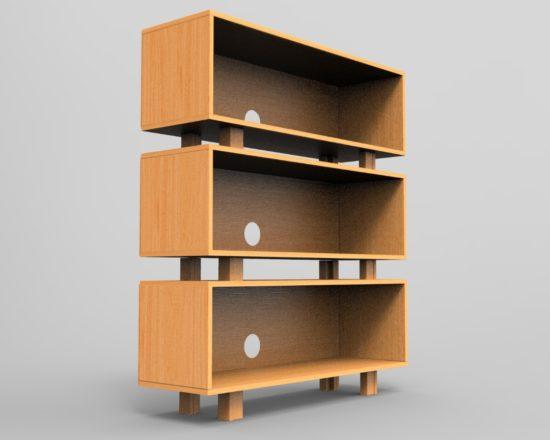 Chloé series Shelf (Golden-brown) 16424136114273 HomeOfficeGarden Home Office Garden | HOG-HomeOfficeGarden | HOG 