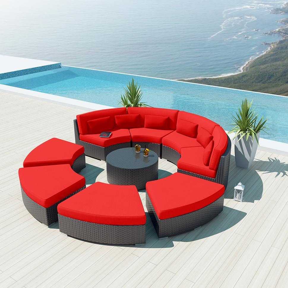 Circle Patio Rattan Ṣeto