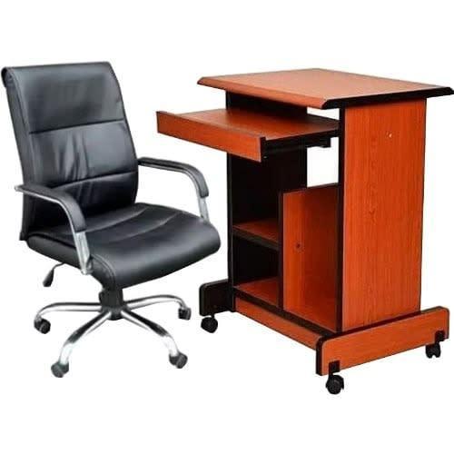 Computer Table - Brown + 107 Swivel chair