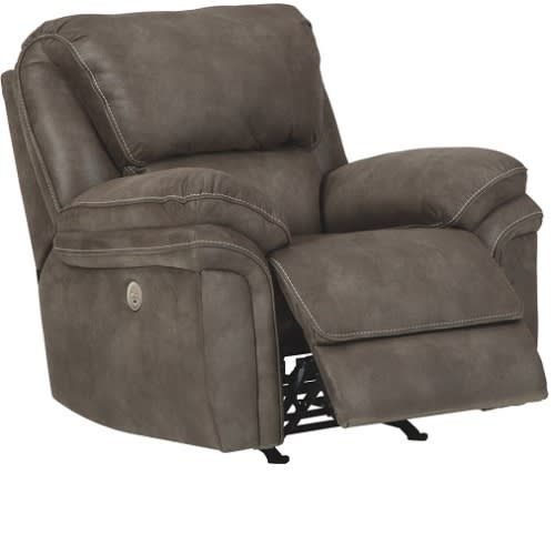 Costco Fabric Rocker Power Recliner With Power Headrest - Grey