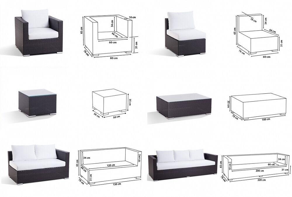 Dark Brown Wicker Rattan Set 8 Seater