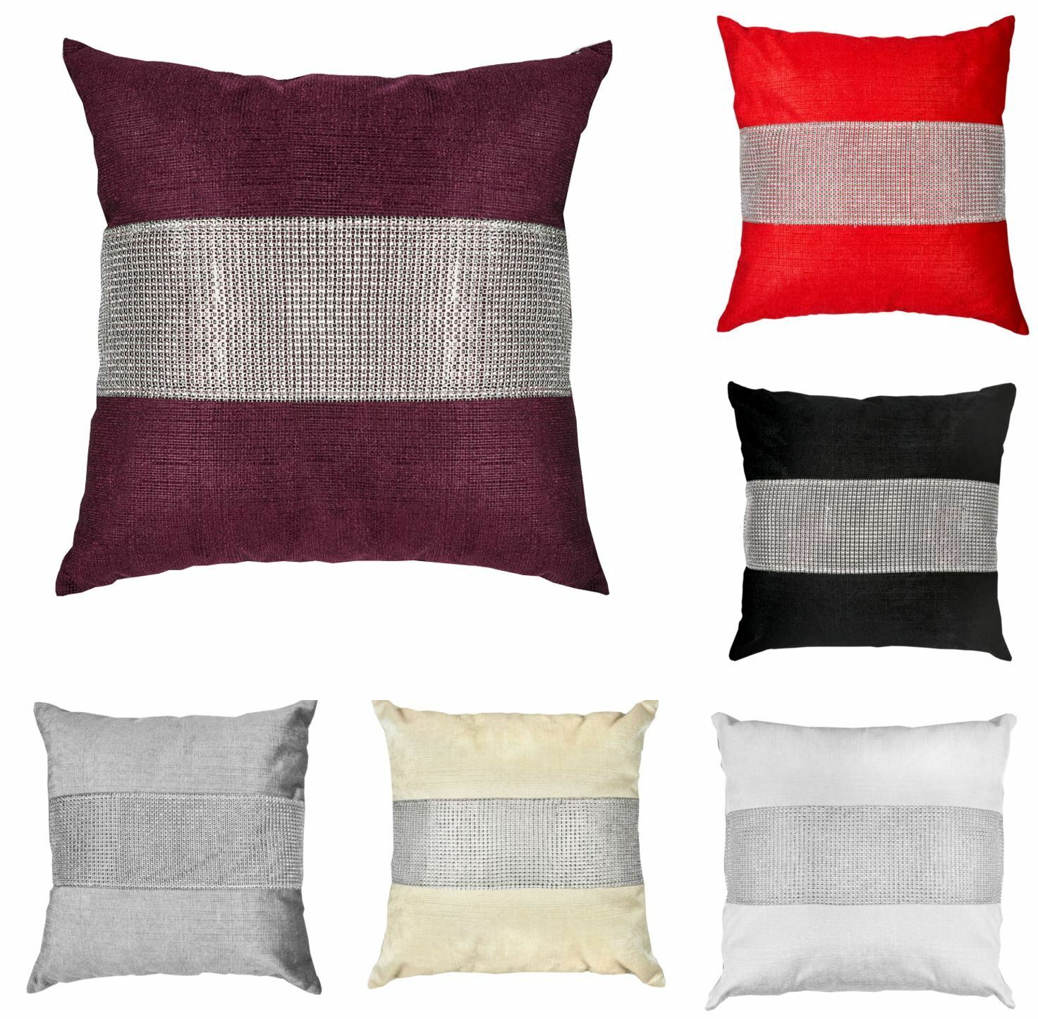 Diamante Eclat Ju Irọri Ideri Case Square Scatter Sparkle Chenille 17x17"