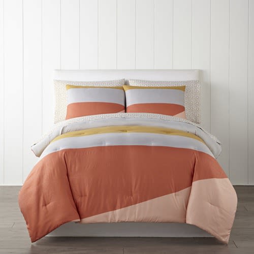 FiDEL Retro Colorblock ''queen'' Complete Bedding Set With Sheets