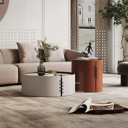 Fose 2 Piece set genuine Leather Coffee Table  Home Office Garden | HOG-HomeOfficeGarden | online marketplace