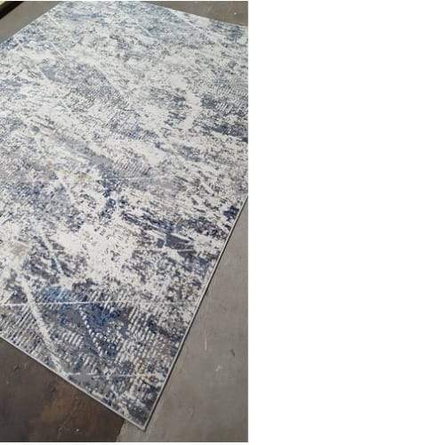 Gertmenian Brio Area Rugs - Madison Gray + Blue Ivory-6ft6” x 9ft