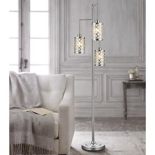 Gisele Crystal 3-light Floor Lamp
