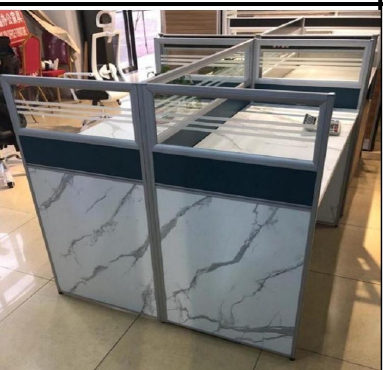 Grey Workstation for 4 persons