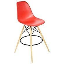High back Bar Stool-Red