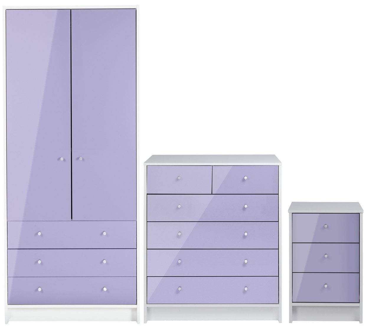 ILE Awọn ọmọ wẹwẹ Malibu Tuntun 3 Nkan 2 Ilekun Aṣọ Ṣeto-Lilac