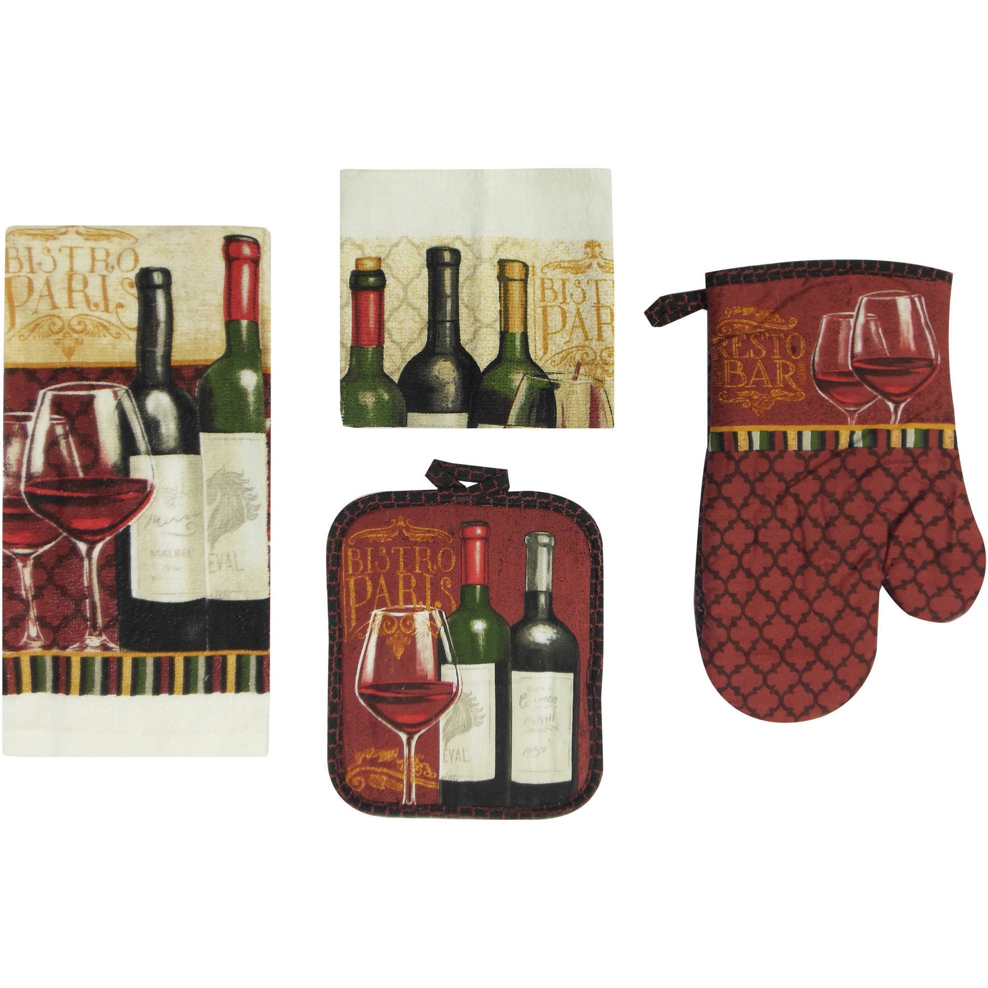 Mainstays Wine 7piece Kitchen Set HOG-Home Office Garden online marketplace.