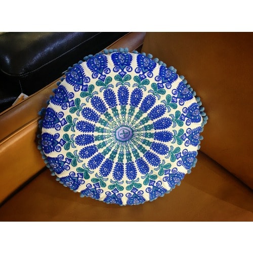 Indian Mandala Round Home Cushion Pillow Bohemian Weave
