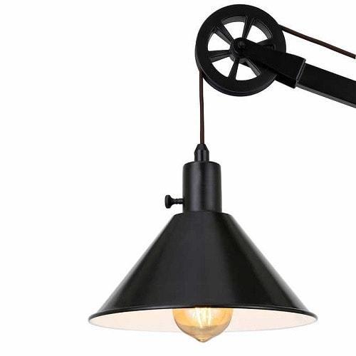 Industrial Pulley Floor Lamp