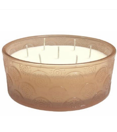 Sea & Sand 40oz Molded Glass Candle - Amber Patchouli