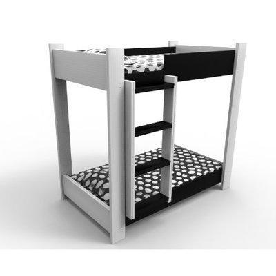 juniper-series-bunk-bed-black-and-white-without-mattress-30966001684  HomeOfficeGarden Home Office Garden | HOG-HomeOfficeGarden | HOG
