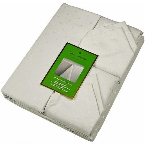 Kate Spade Mẹsan Nkan Table Asọ Ṣeto - Silver