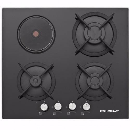 Built In 3 Gas + 1 Ceramic Hob-Black Magic-G 604 EH