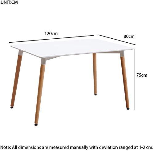 KOSY KOALA White Wood Style rectangular wooden Dining Table and 4 Chairs Set