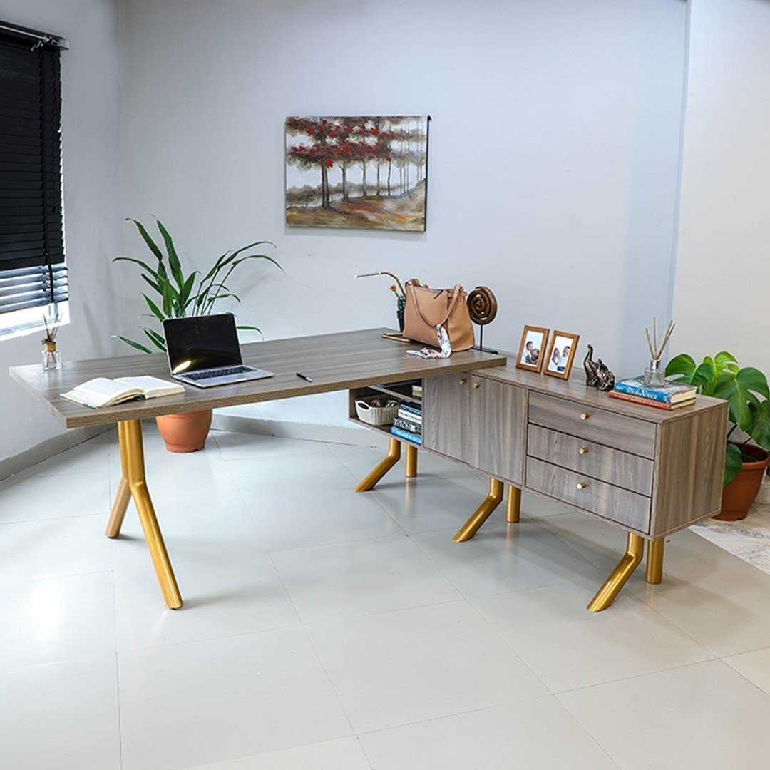 L-Shape Office Desk with Extension-1.6M Home Office Garden | HOG-HomeOfficeGarden | online marketplace