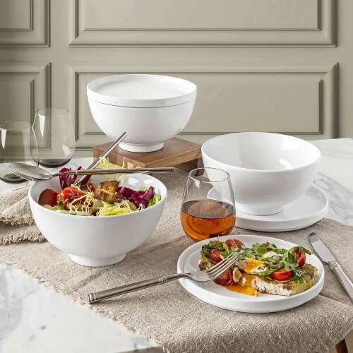 Dinnerware Set With Lid - 6pieces - White
