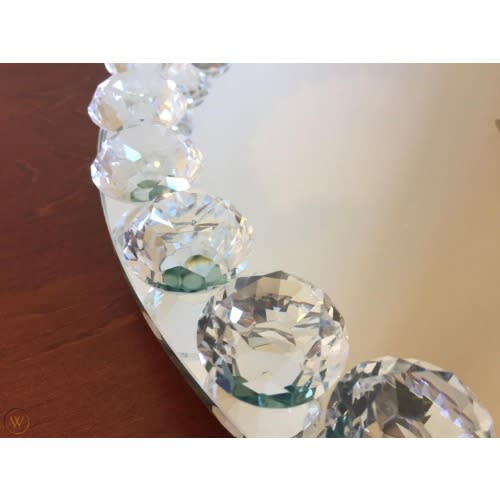 Lazy Suzan - Round Mirrored Decorative Serving Tray