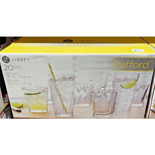 Libbey Trafford Drinking Glasses - 20pcs