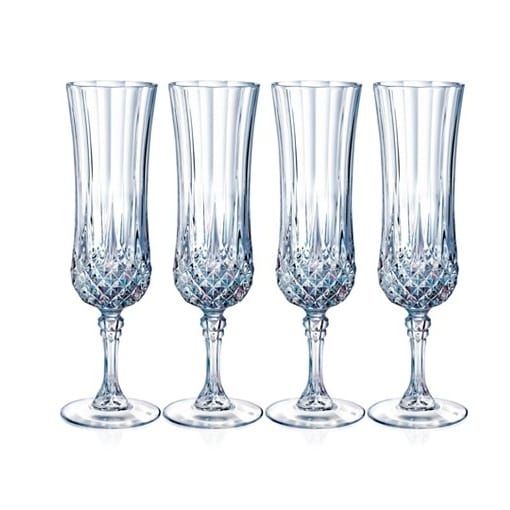 Longchamp Glassware - Set of 4 Diamax Champaign Flute