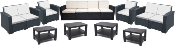 Lugano 10-Seater rọgbọkú Ṣeto