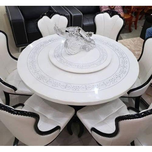 Marble Dining Table With Chairs - Main Image
