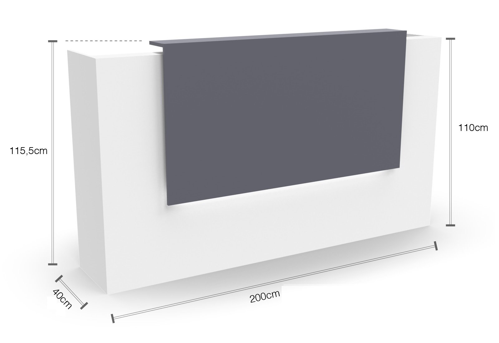 Modern Wood Reception Table - 2mtr Home Office Garden | HOG-HomeOfficeGarden | online marketplace