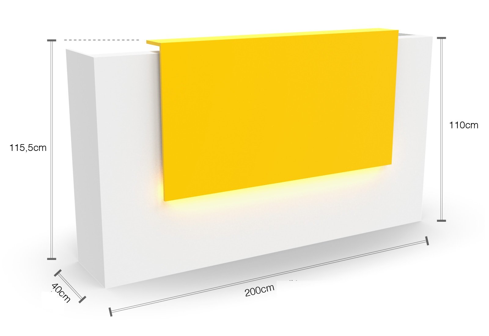 Modern Wood Reception Table - 2mtr Home Office Garden | HOG-HomeOfficeGarden | online marketplace