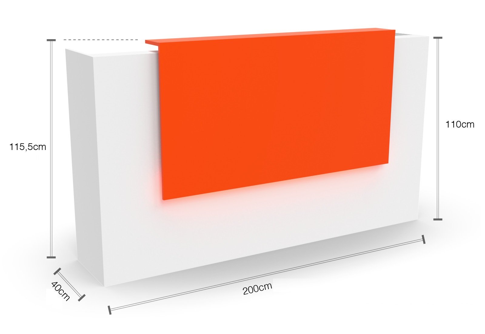 Modern Wood Reception Table - 2mtr Home Office Garden | HOG-HomeOfficeGarden | online marketplace