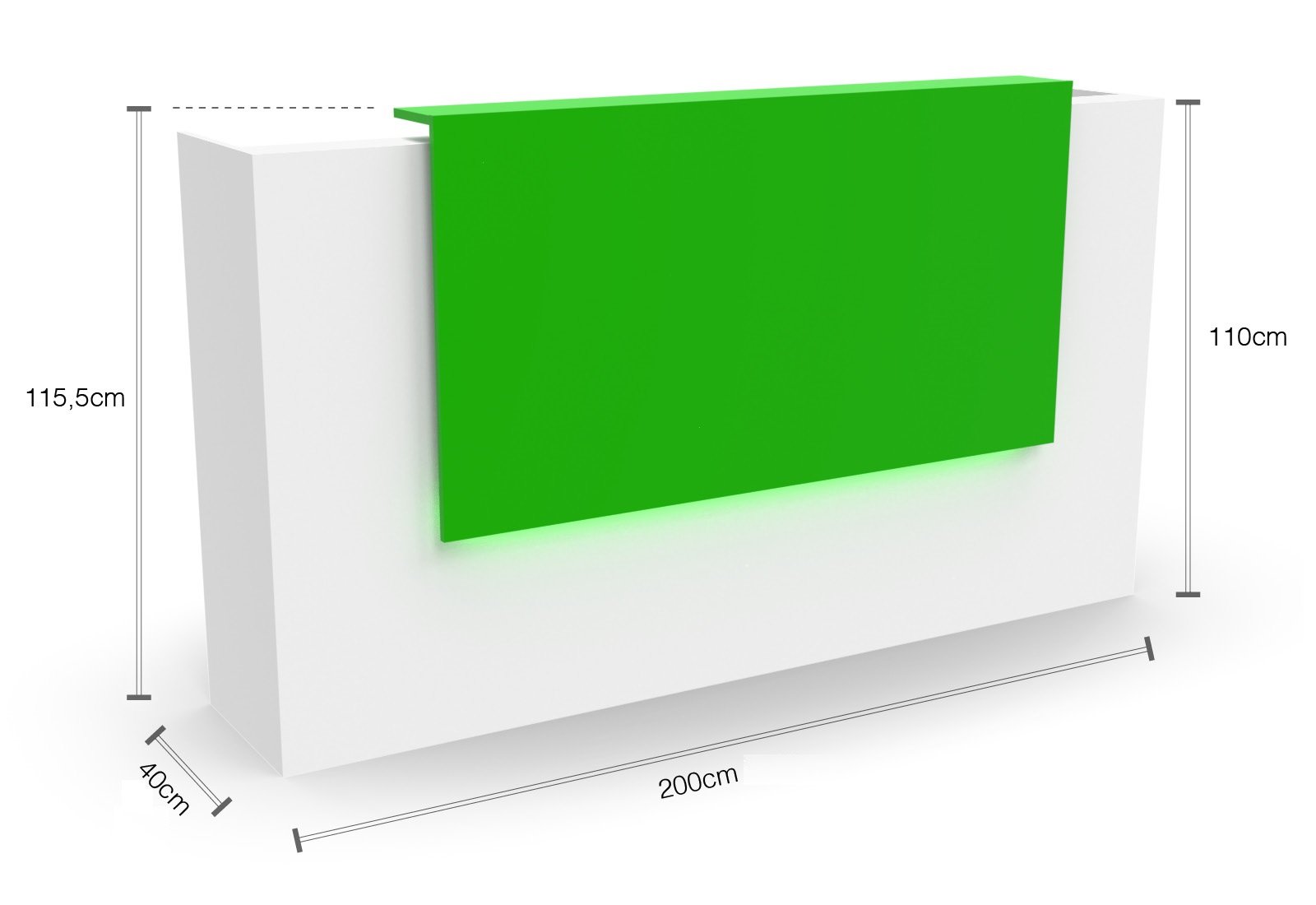 Modern Wood Reception Table - 2mtr Home Office Garden | HOG-HomeOfficeGarden | online marketplace