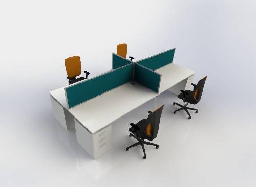 Monreal 4 Seater Workstation