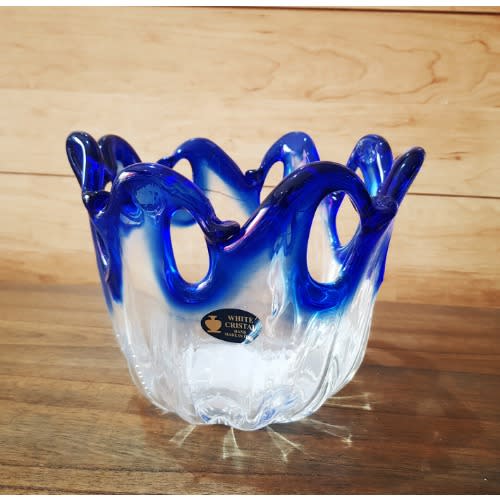 Murano Vase - Hand Made In Italy - White Cristal